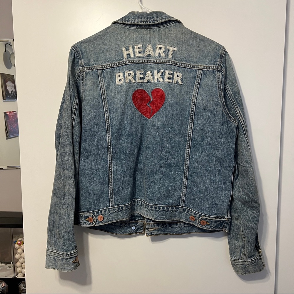 Heart Breaker Embroidered Denim Jacket
